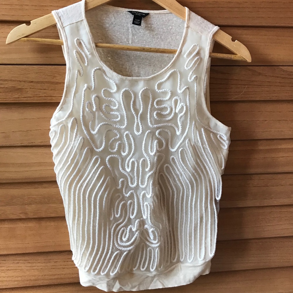 Bubble Cord Appliqué Sleeveless Top